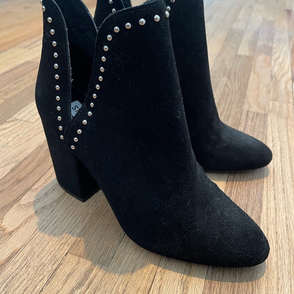Steve Madden Studded Black Ankle Booties